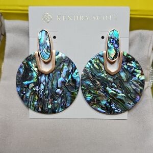 Neq Kendra Scott Didi Rose Gold Abalone Earrings